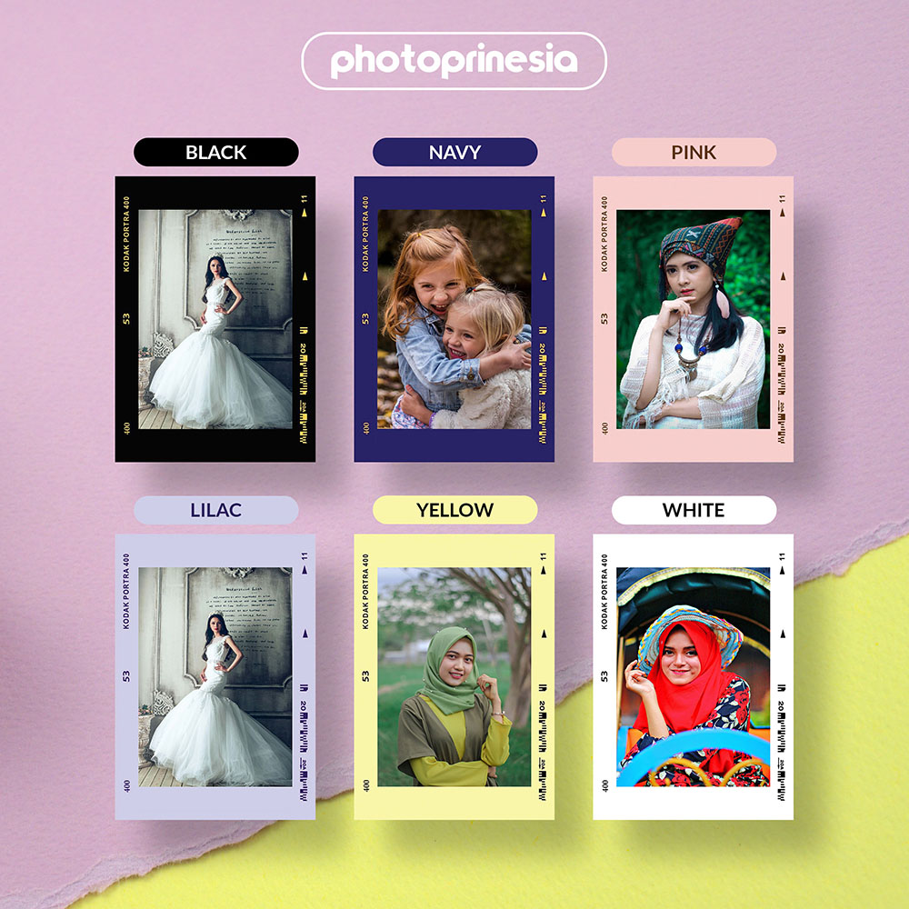 Cetak Foto 2R Black Frame Film Style - Gambar 2